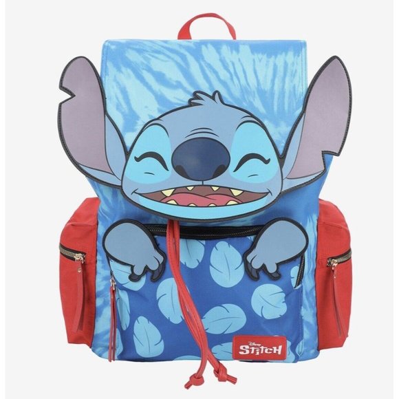 Disney Lilo And Stitch Smiling Stitch Slouch Backpack School New
